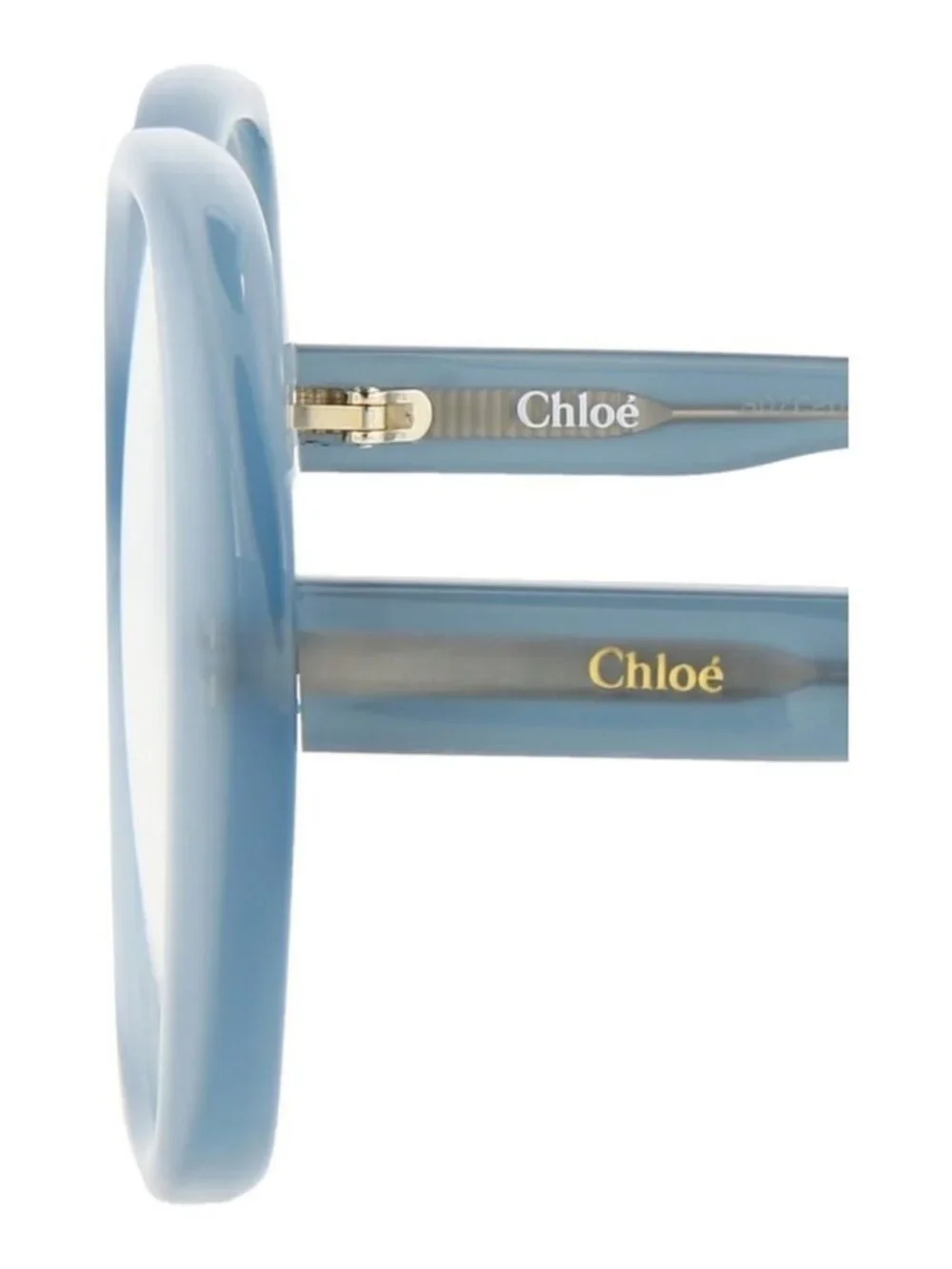 New Chloé Womens Square/Rectangle Light Blue Light Blue Transparent Fashion Desi